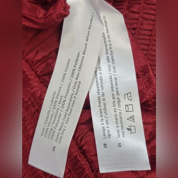 Band of The Free LEA Rhubarb Smocked Crop Top Bohemian Puffed Sleeves Medium - Picture 11 of 14